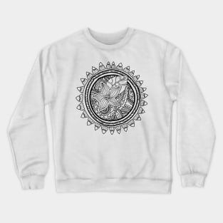 Lineart zentangle mandala Crewneck Sweatshirt